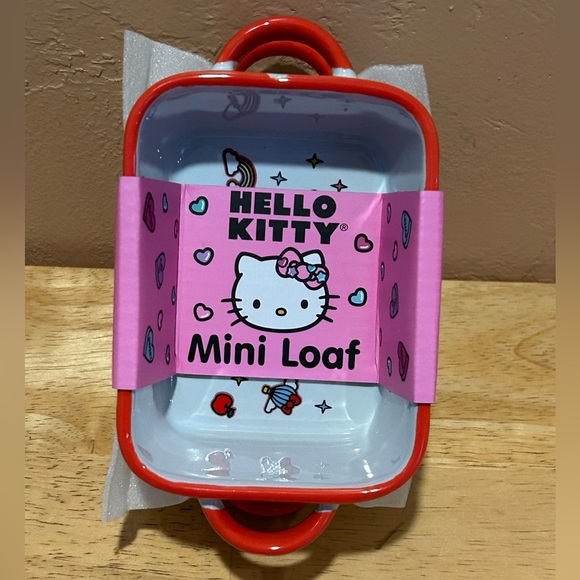 Hello Kitty Rainbows & Hearts Mini Loaf Baking Dish Set. Made By Sanrio. NWTS - Picture 7 of 7